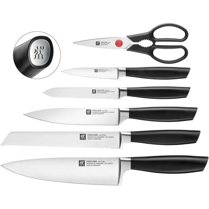 Набір ножів, білий 7 предметів Zwilling