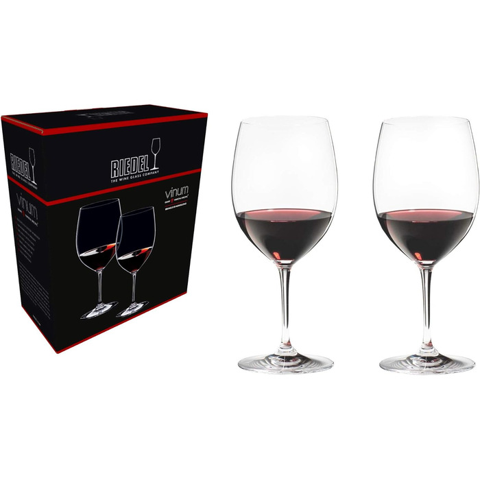 Келихи для червоного вина 0,6 л, набір 2 предмети, Vinum Riedel
