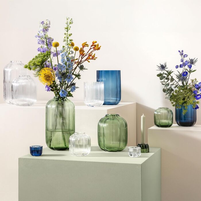 Ваза скляна декоративна 16 х 28 см, зелений Fleur Villeroy & Boch