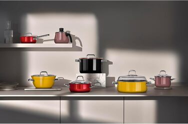 Набор кастрюль со стеклянными крышками, 4 предмета, желтый Fusiontec Mineral Pro WMF