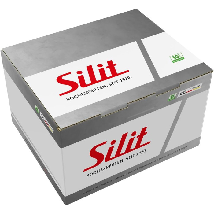 Каструля зі скляною кришкою 24 см, 6,4 л чорний Modesto Silit