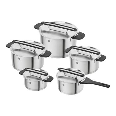 Набор из 5 кастрюль с крышками, нержавеющая сталь More Zwilling
