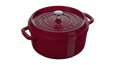 Каструля / жаровня 20 см з кришкою бордова Staub