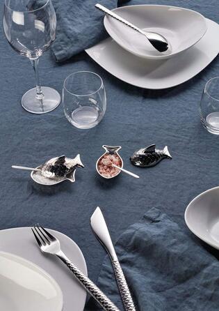 Солонка с ложкой 7,4x4,5x4,2 см Colombina Fish Alessi