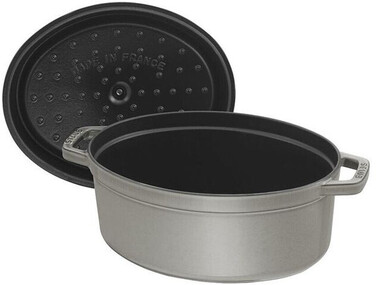 Кокот овальний 31 см, сірий графіт Staub