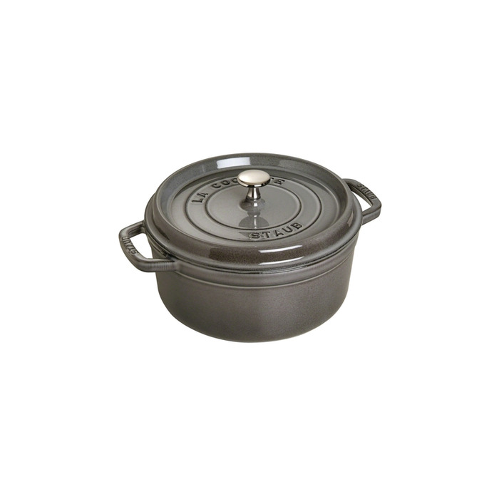 Кокот круглий 28 см, сірий графіт Staub