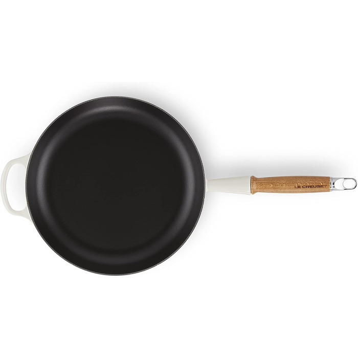 Сковорода чавунна 28 см з дерев'яною ручкою, кремовий Signature Le Creuset