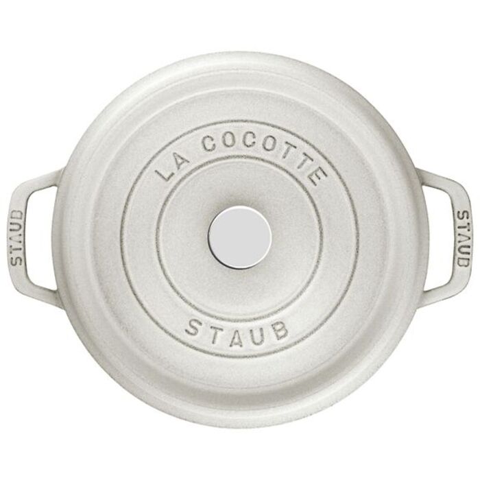 Каструля / жаровня 28 см з кришкою біла La Mer Staub