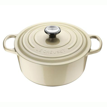 Каструля / жаровня з кришкою 26 см, перловий Le Creuset