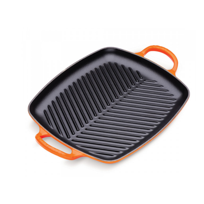 Прямоугольная сковорода-гриль оранжевая 30 см La Marmite Le Creuset