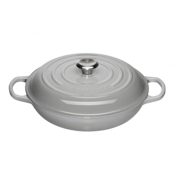 Сковорода-жаровня чавунна 30 см, Perlgrau Le Creuset