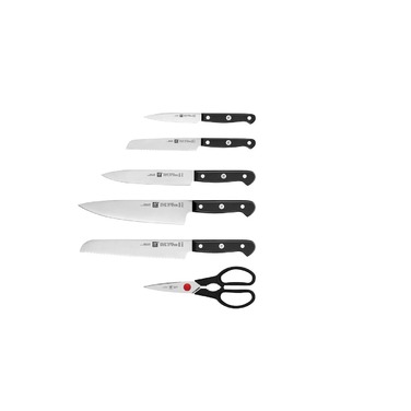 Набір з 5 ножів з ножицями та заточуючим блоком сірий Gourmet Zwilling