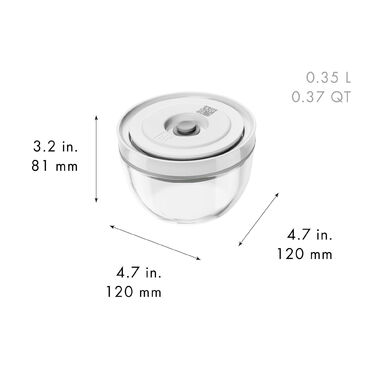 Миска з вакуумною кришкою 12 см, прозоре скло Fresh & Save Zwilling