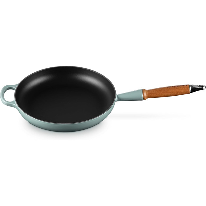 Сковорода чавунна 26 см з дерев'яною ручкою, Морська сіль Signature Le Creuset