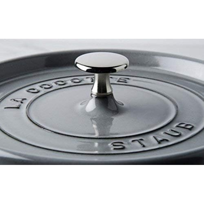 Чавунна жаровня/кокот STAUB, овальна 6,7 л, (27 см, графітово-сіра)