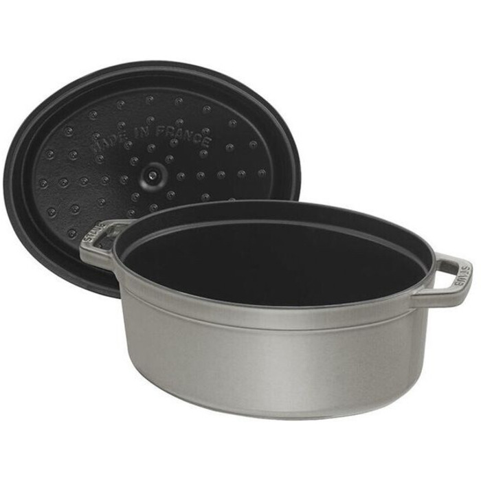 Кокот овальний 31 см, сірий графіт Staub