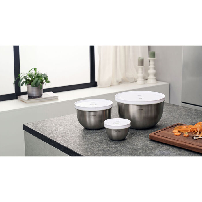 Набір мисок з вакуумними кришками, 6 предметів, нержавіюча сталь Fresh & Save Zwilling