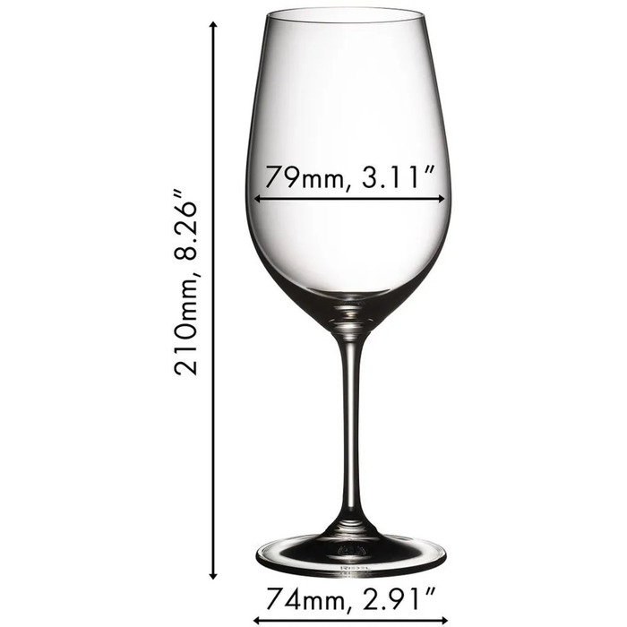 Набор из 4 бокалов для красного/белого вина 0,4 л, Vinum Riedel