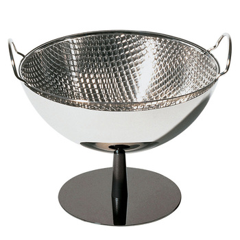 Ваза для фруктів з друшляком 24,9х20,5х24,9 см металік Black Foot Alessi