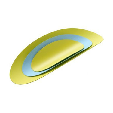 Набір страв (3 шт) 40х4,5х17,3 см бірюзовий / жовтий Ellipse Alessi