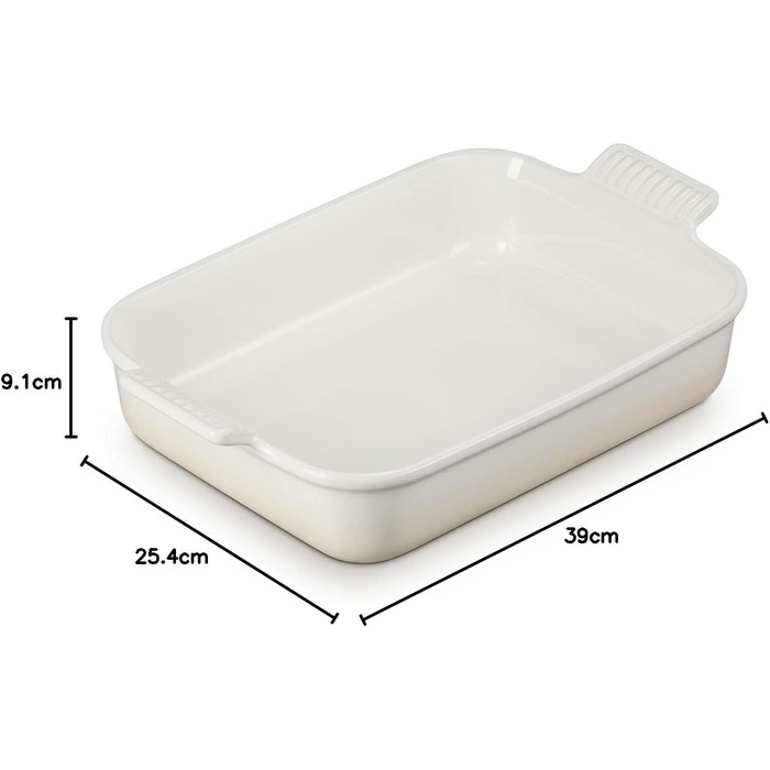 Форма для запікання прямокутна 4 л 32 см Meringue Le Creuset