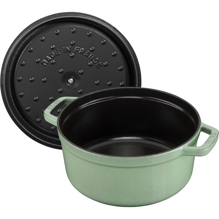 Кокот круглий 22 см, зелений шавлія Staub