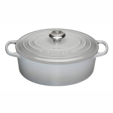Гусятница / жаровня 31 см з кришкою Perlgrau Le Creuset