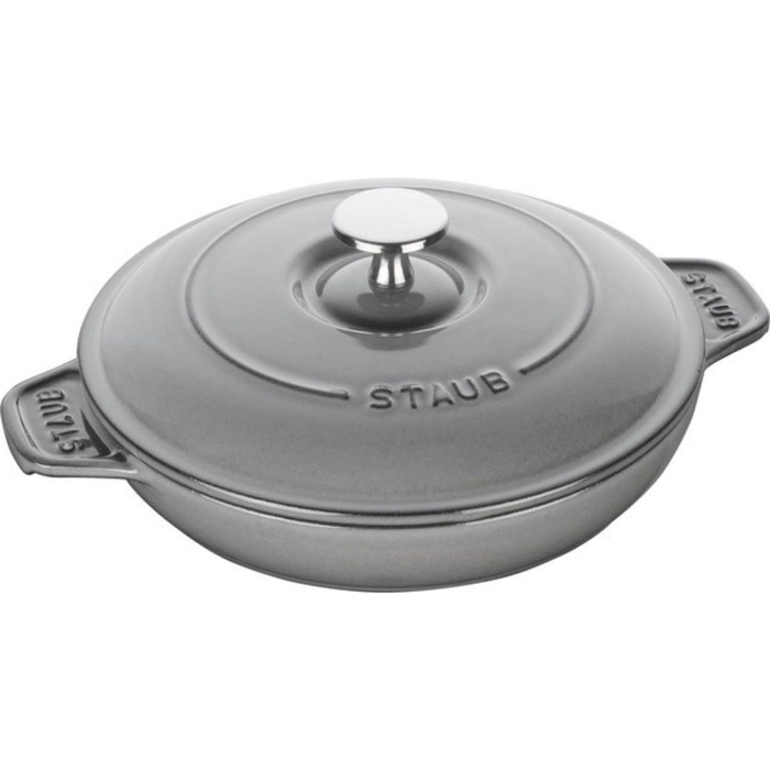 Сковорода-жаровня 20 см з кришкою кругла Graphite Grey Staub
