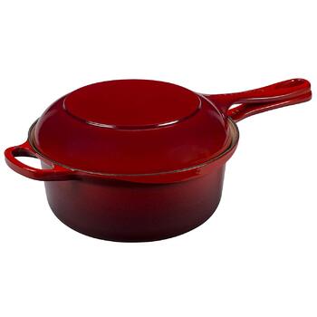 Ківш з кришкою / кришка-сковорода 22 см, вишневий Le Creuset