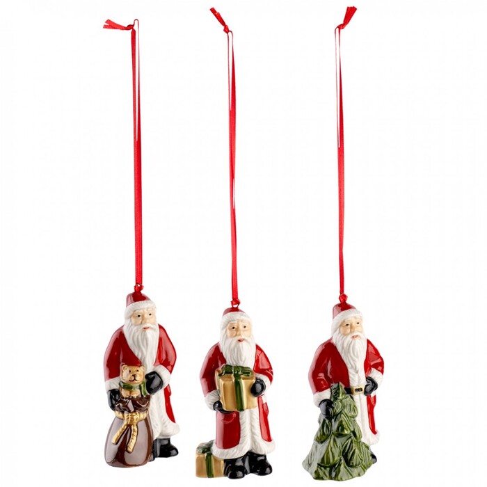 Набір ялинкових прикрас, 3 предмета Санти 9 см Nostalgic Ornaments Villeroy & Boch