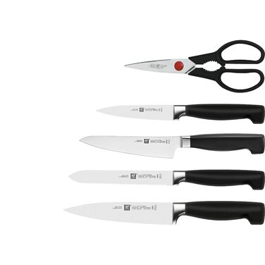 Набір ножів з підставкою 6 предметів, білий Four Star Zwilling