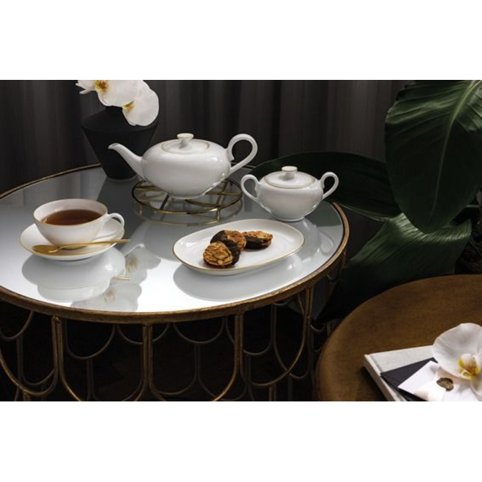 Чашка для чаю 200 мл з блюдцем Anmut Gold Villeroy & Boch