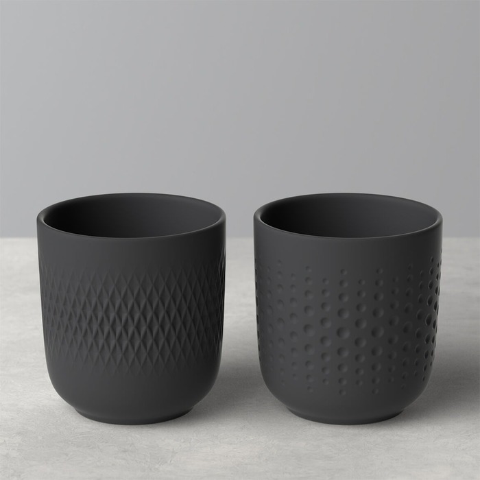 Набір з 2 кружок 0,29 л Black Manufacture Collier Villeroy & Boch