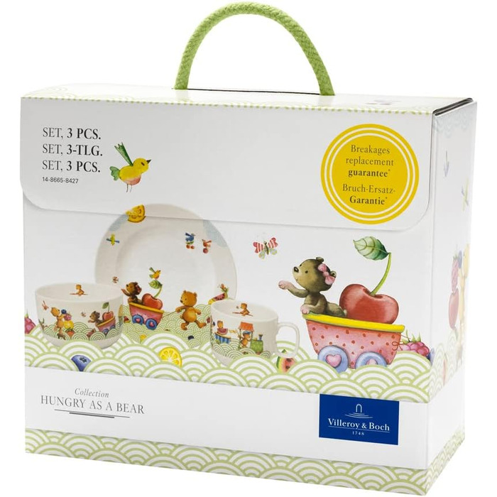 Детский набор посуды 3 предмета в подарочной упаковке Hungry as a Bear Villeroy & Boch