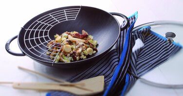 Вок зі скляною кришкою 37 см, чорний Staub