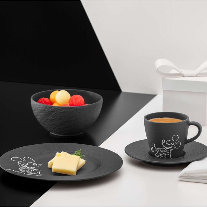 Набір посуду 4 предмета чорний на 1 персону Manufacture - Mickey Mouse Villeroy & Boch