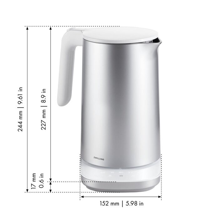 Електрочайник Pro 1,5 л сріблястий Enfinigy Zwilling