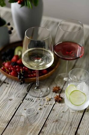 Набір келихів для вина та склянок для води,  8 предметів, Vivid Senses Zwiesel Glas