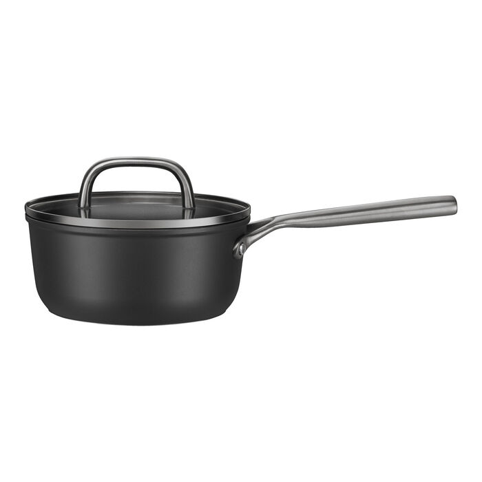 Сотейник 18 см зі скляною кришкою, чорний Milano Zwilling