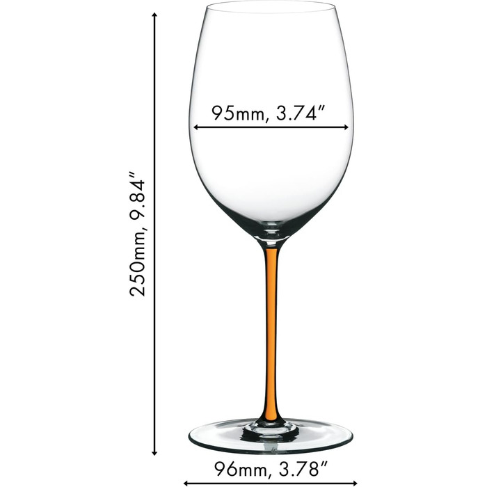Келих для Каберне 709 мл помаранчевий Fatto a Mano, Riedel