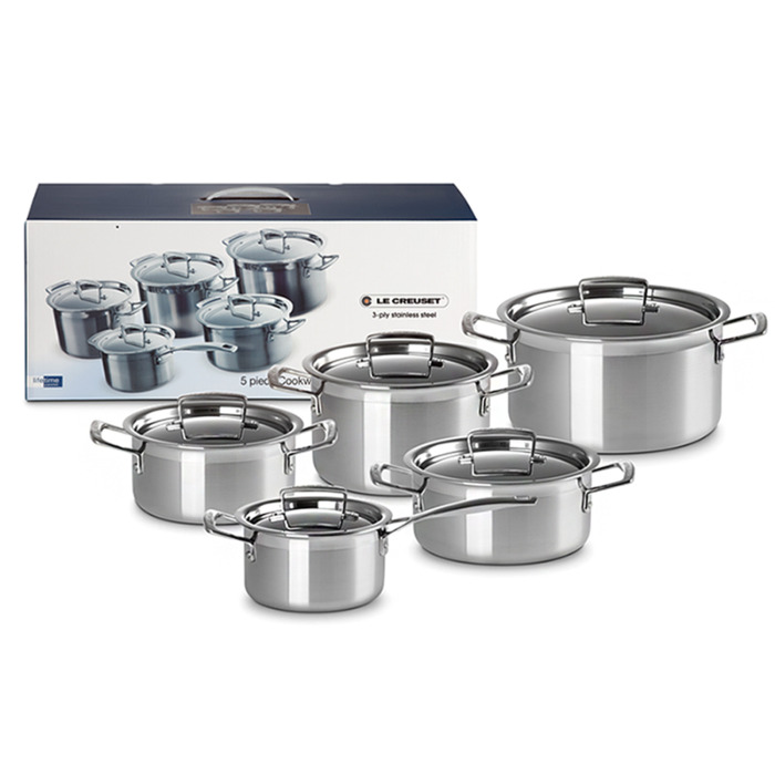 Набір каструль професійний серії 3 PLY, 10 предметів Le Creuset