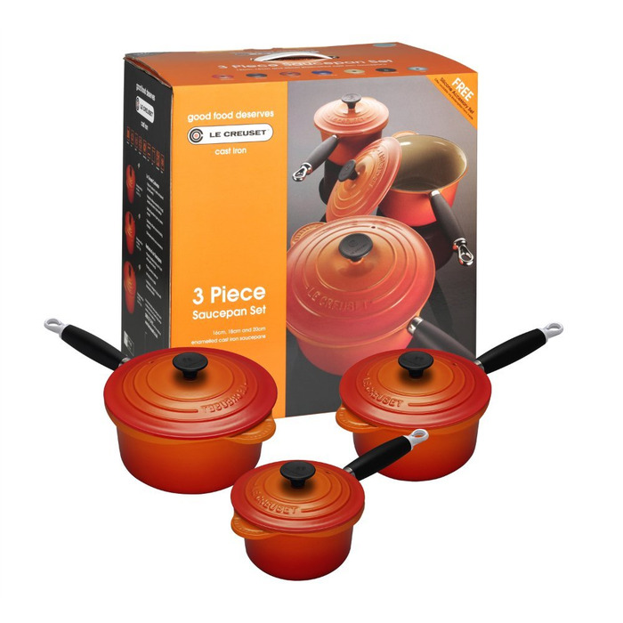 Набір ковшів професійний 3 предмета, помаранчевий Le Creuset