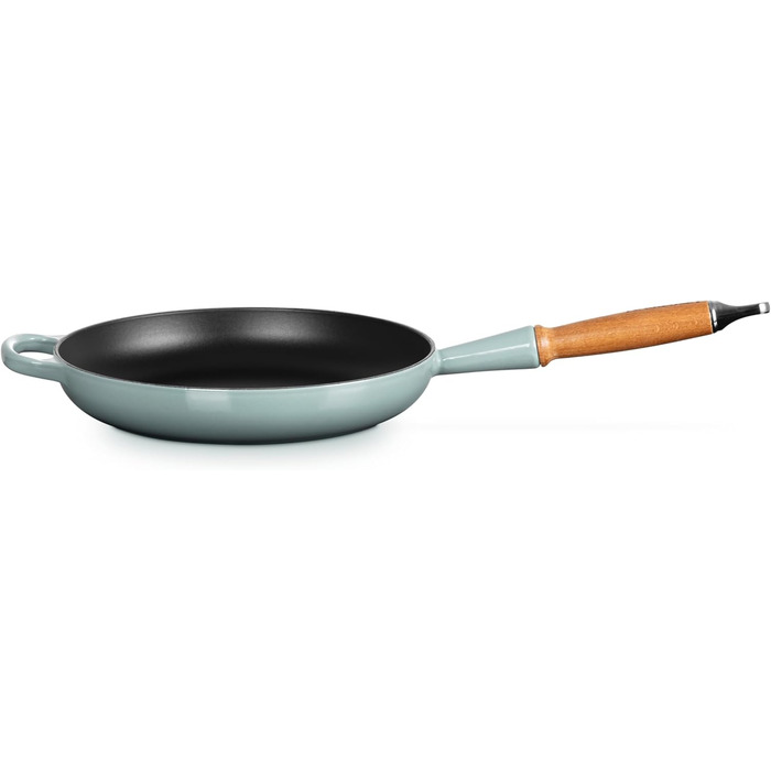 Сковорода чавунна 26 см з дерев'яною ручкою, Морська сіль Signature Le Creuset
