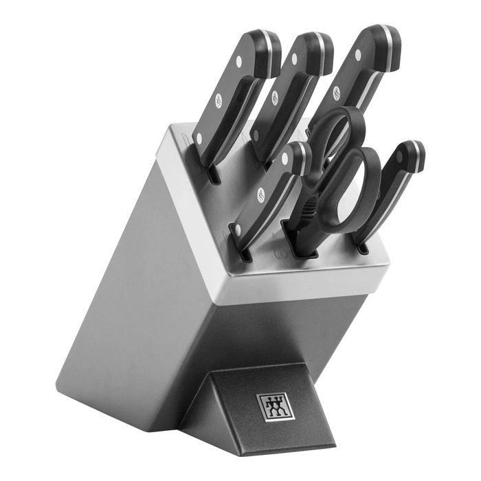 Набір з 5 ножів з ножицями та заточуючим блоком сірий Gourmet Zwilling