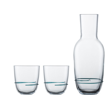 Графин для води зі склянками, набір 3 предмети, смарагдовий Aura Zwiesel Glas