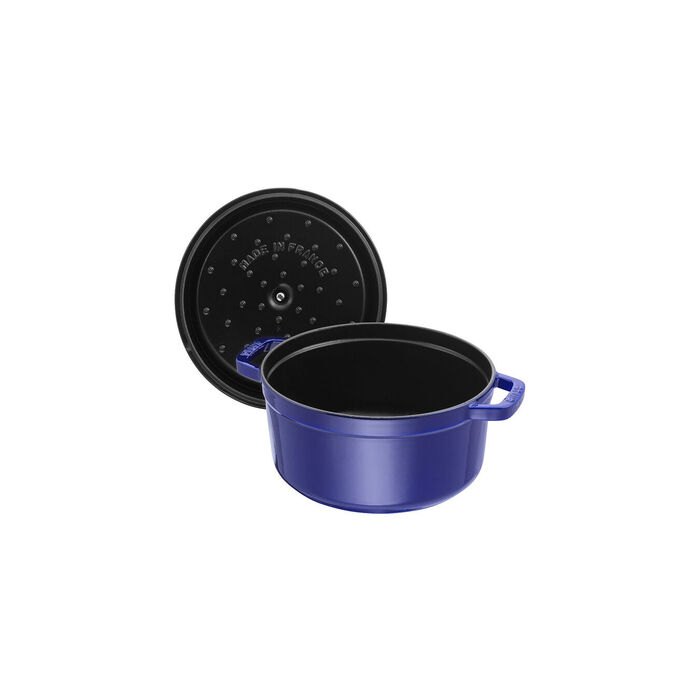 Кокот круглий 22 см, синій Staub