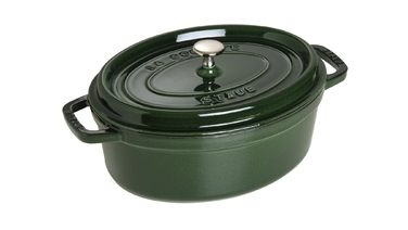 Кокот овальний 31 см, зелений базилік Staub