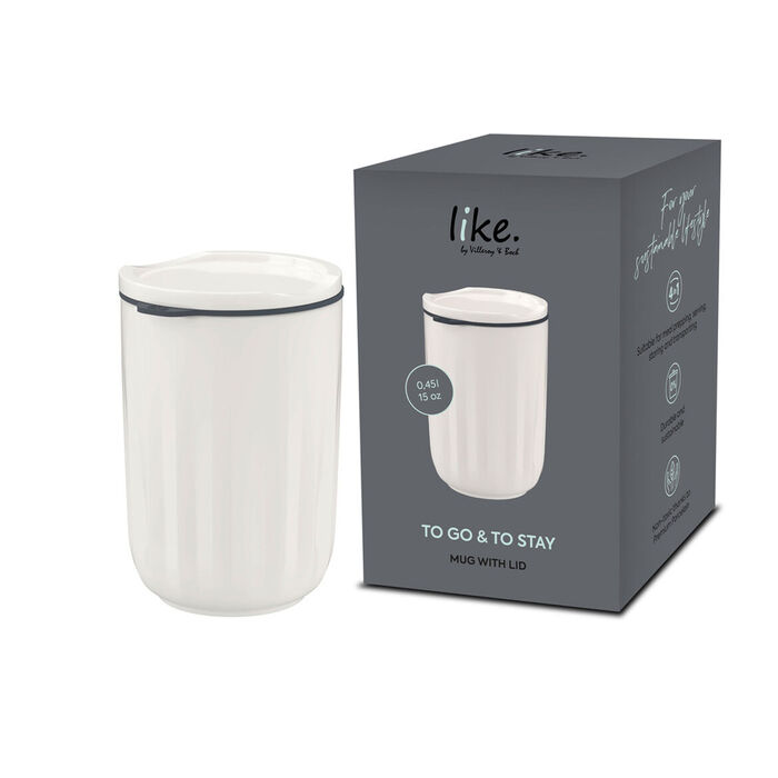 Чашка з кришкою 450 мл, Біла ToGo&ToStay Villeroy & Boch