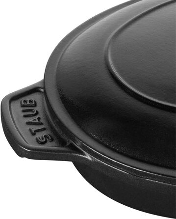 Чавунна жаровня овальна 23 см, чорна STAUB