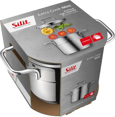 Міні-каструля 12 см зі скляною кришкою Extra Cook Mini Silit